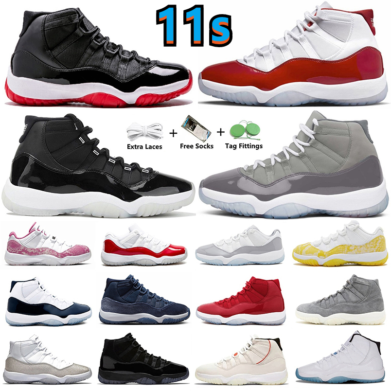 

Jumpman 11 11s Cherry Mens Women Basketball Shoes DMP Midnight Navy Gement Cool Grey Yellow Snakeskin Legend Gamma UNC Blue Bred Cap Gown Concord Sports Sneakers 36-47, Color#41