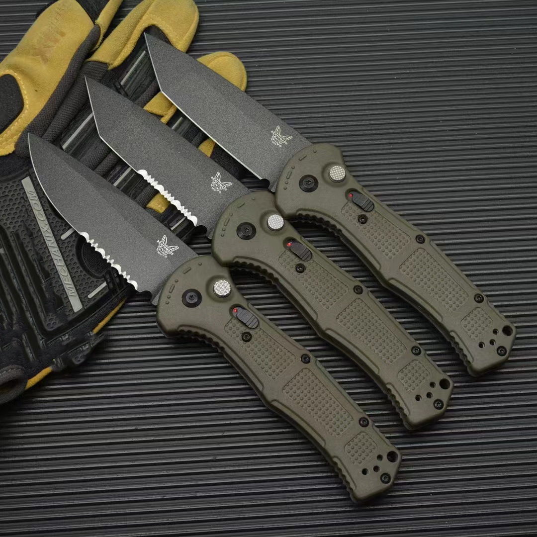 

D2 Blade Benchmade 9070 Tactical Folding Knife Nylon Fiber Handle Outdoor Camping Knives Hunting Defense Pocket Saber EDC Tool