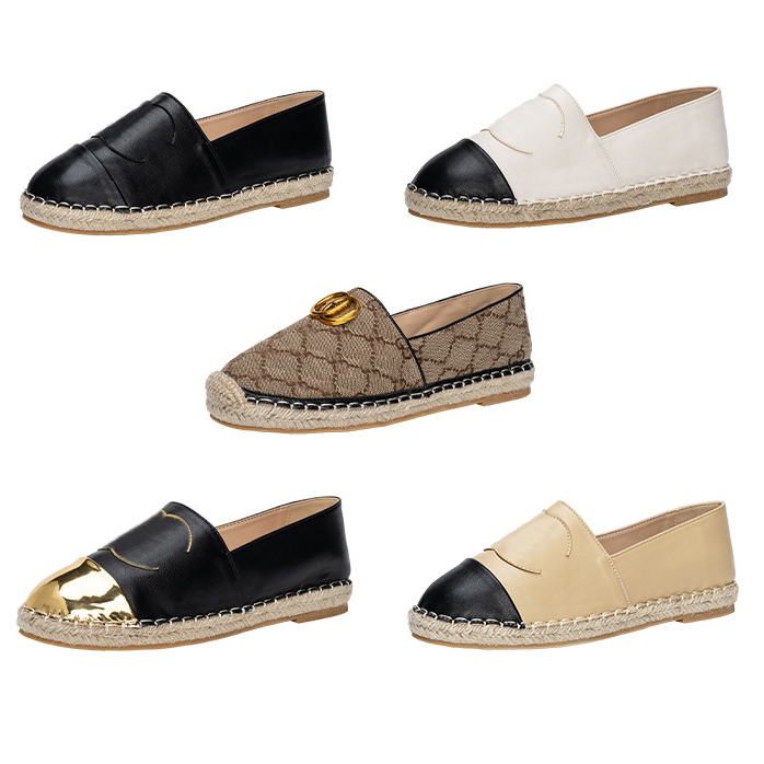 

Designers Casual Women Shoes Espadrilles Summer Luxurys ladies flat Beach Half Slippers fashion woman Loafers Fisherman canvas Shoe