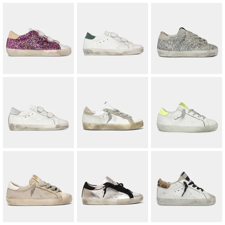 

Hotsell 2022 Kids Shoe Italy Brand Golden infant Childrens Super Star Sneakers baby Sequin Classic White Do-old Dirty toddler Child Designer, Red