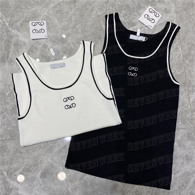 

Embroidery Knits Tops Tanks Women Knitted T Shirts Sports Vest Sleeveless Fitness Yoga Tees Top, Brown