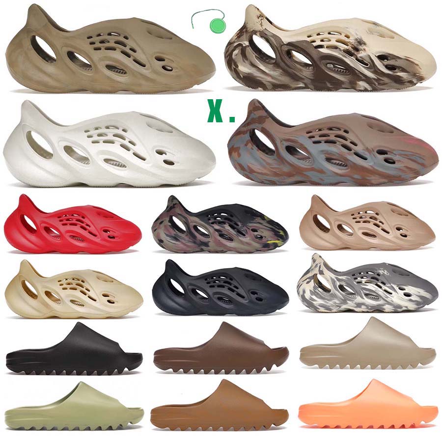 

Designer slippers casual shoes boots original Sandals Slides Slippers bone Resin Desert Sand foam runner Onyx Ochre Soot Rubber Summer vermillion slide brand box, Original box