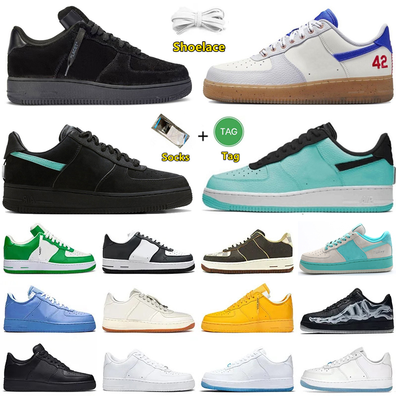 

OG 1 Men Women Running Shoes Jackie Robinson Triple Shadow White Black Cactus Jack AMBUSH x Pine Green and Citron Mens Trainers Sports Sneakers Platform Shoe 36-45, Color#2