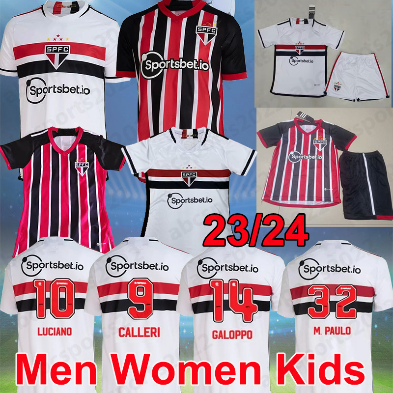 

23  Sao Paulo soccer jerseys CALLERI LUCIANO GALOPPO M. PAULO Football Shirt ALISSON PABLO MAIA ARBOLEDA DIEGO COSTA Home Away Men Women Kids Kit Top Uniforms, 23 24 home player version pl