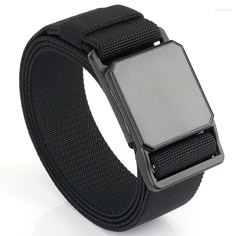 

Belts 2023 Quick Release Magnetic Buckle Tactical Belt For Men Brand Designer Mens Elastic Military Outdoor Casual B1397, Army green