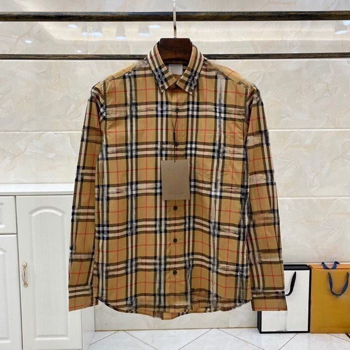 

Mens Shirts Mens Clothing Designer Shirt Woman Shirt Long Sleeve Shirt Plaid T Shirt Man Designer Business Casual Shirt Shell Button Baggy Lapel T Shirt, Khaki