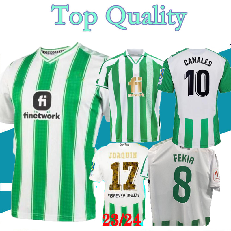

23 24 Betis soccer Jerseys FEKIR HOME Manga Corta JOAQUIN B.Iglesias camiseta de futbol Juanmi ESTADIO LA CARTUJA 2023 2024 tribute game special-edition real kids kit