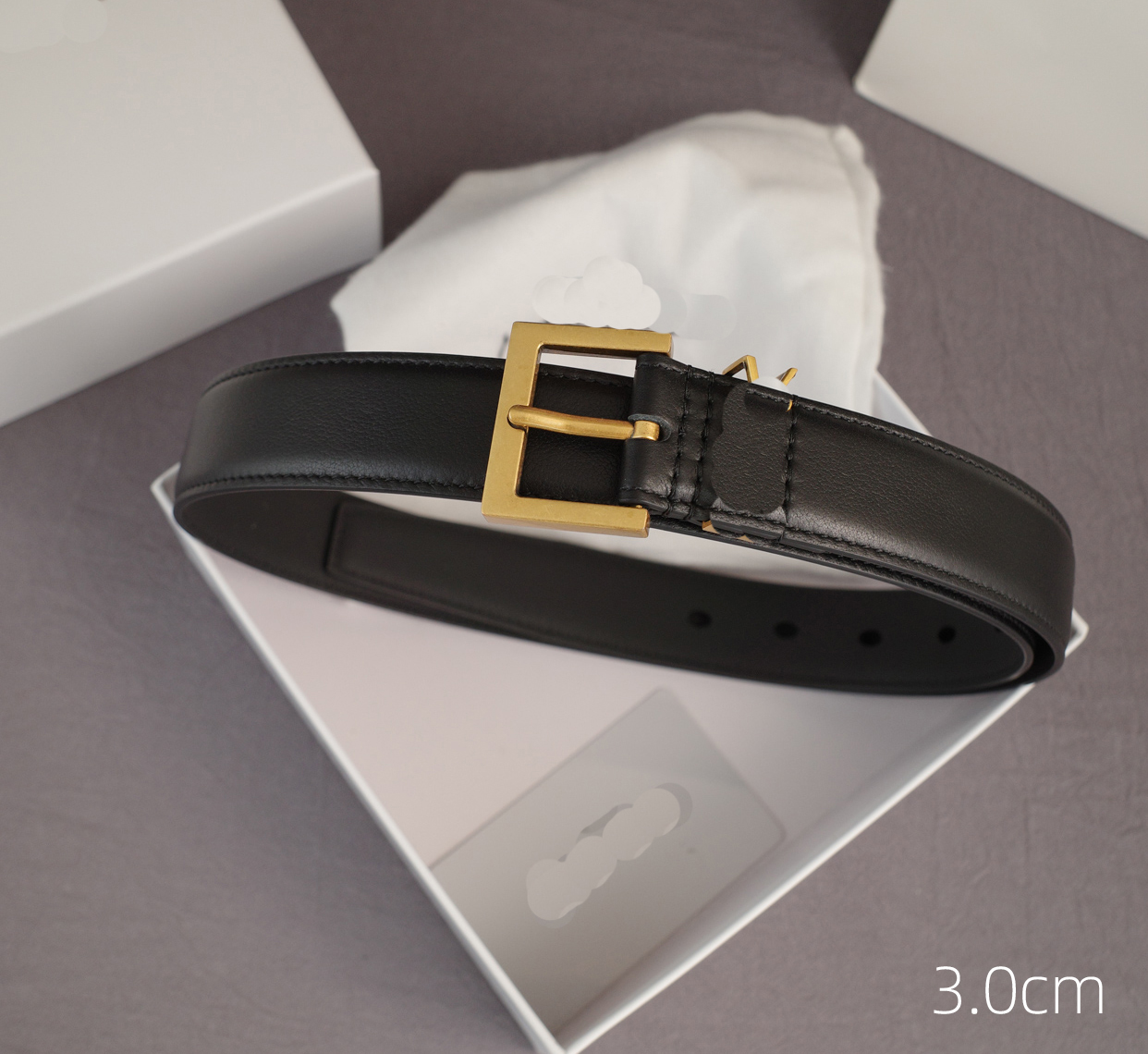 

Designer Belt Smooth Buckle For Men Women Cowhide Leather Belt Luxury Belts Width 3.0CM Gold Belts Cowskin Waistband Cintura Ceinture Lady, As pics