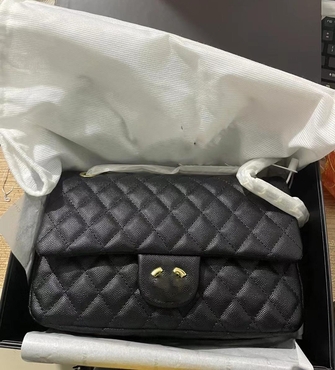 

CHANNEL CF handbag women shoulder bags designer tote casual clutch shopping zipper wallet chain crossbody handbags purse fashion camera bag womens envelope bags, Black