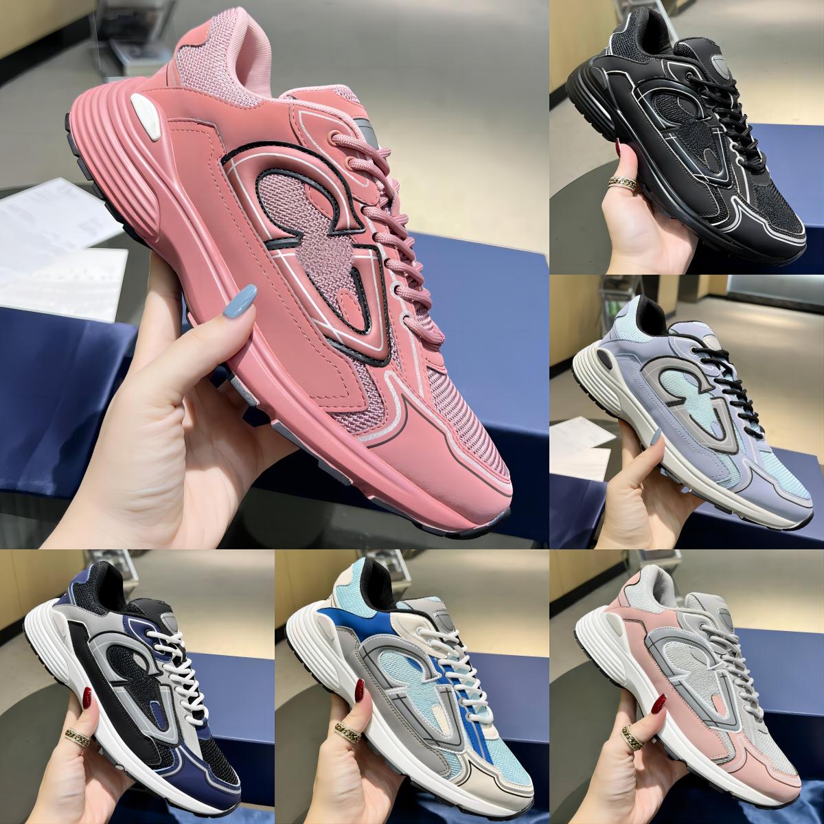 

Designer Sneakers Vintage Casual Shoes Men Women Trainers Oblique Technical Leather Reflective Sneaker Suede Fabric Mesh Shoe size 35-47 with box03, Color 18