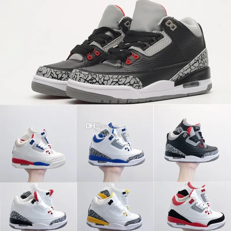 

New Fashion Jumpman 3s kids shoes boys Basketball 3 sneakers girls boy toddler Game Chicago designer kid sneaker Athletic Infants Scotts Mel