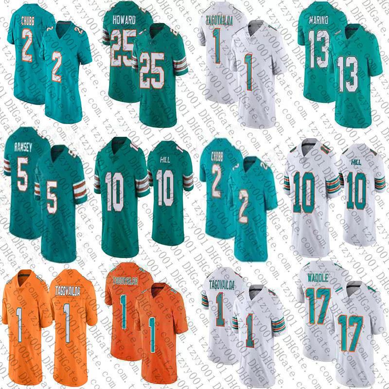 

Tyreek Hill Jaylen Waddle Jalen Ramsey Custom Football Jersey Tua Tagovailoa Dan Marino Bradley Chubb Jevon Hollands Jaelan Phillips Xavien Howard Jerome Baker, Youth