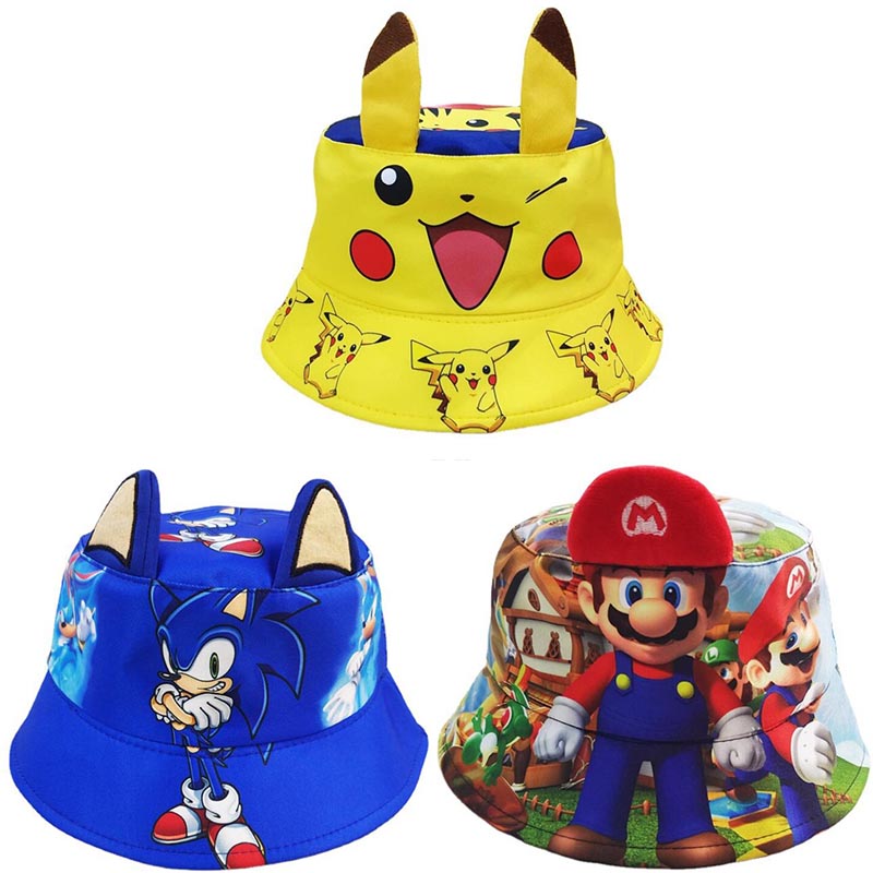 

Ins Summer Fashion Cartoon kURO MI Fisherman Hat Cap With Stereo Ear Visor Kids Accessories Multi Choice