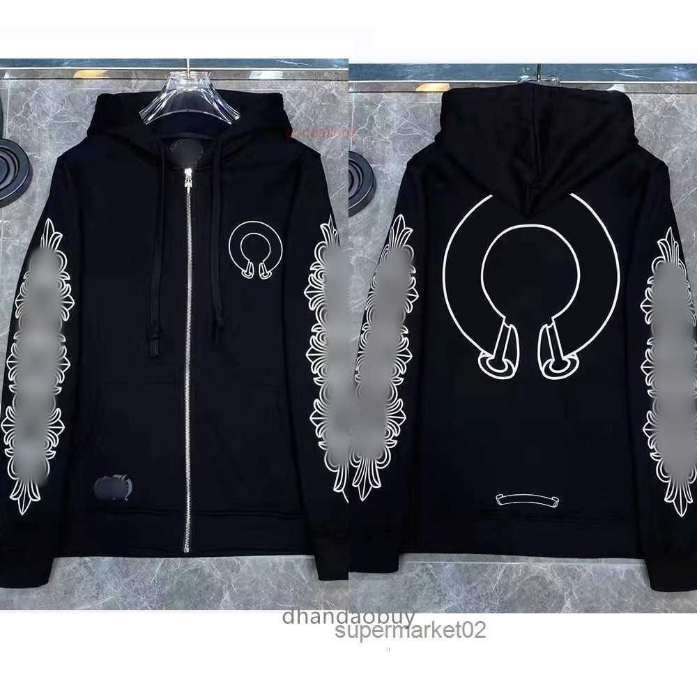 

Men's Hoodies Sweatshirts Mens Loose heart Hoodie Ch Brand Designer Horseshoe Sanskrit Print Zipper Jacket Fashion Pullover Hooded Chromes Wo 4c1, Shipping fee
