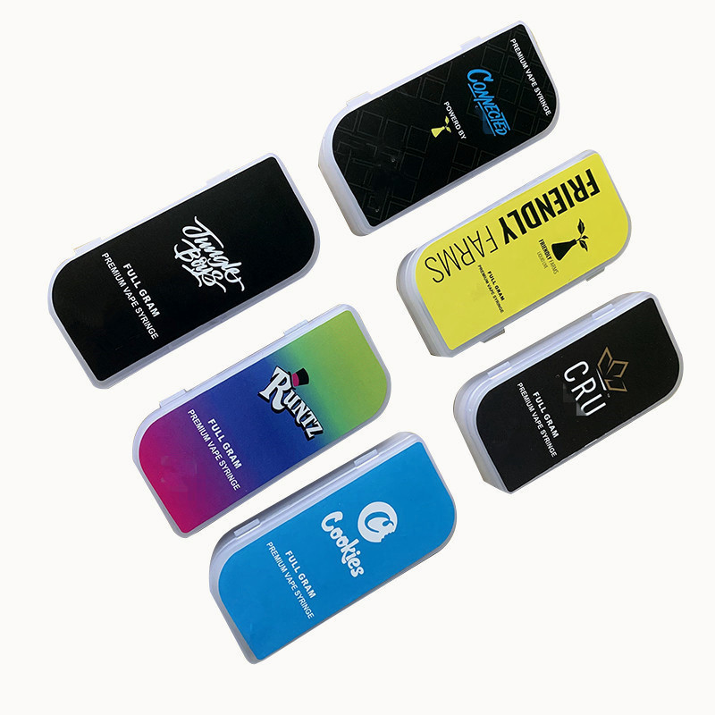 

new empty 1ml Packaging Bottles Pure One CRU runtz Connected Jungle Boys syringe Luer Lock Glass Syringes with packaging box