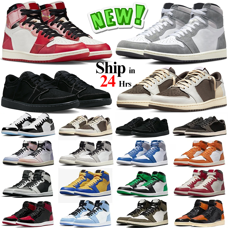 

jumpman 1 men basketball shoes 1s j1 Black Phantom Reverse Mocha Bred Patent Washed Heritage Pink Shadow mens womens trainers outdoor sport sneakers, Hyper royal