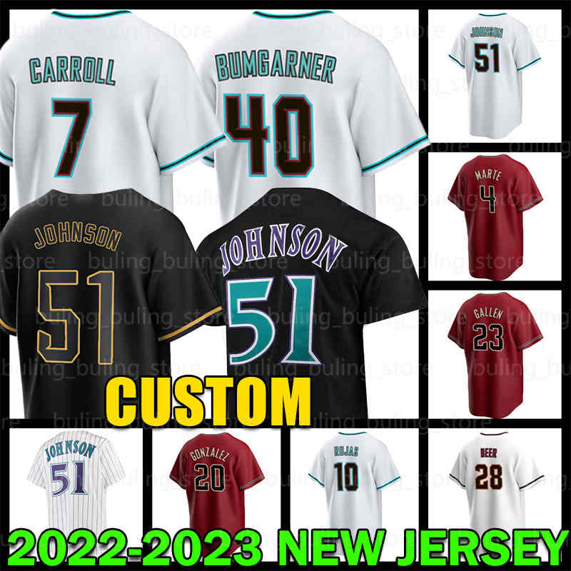 

51 Randy Johnson Baseball Jersey 7 Corbin Carroll Diamondbacks Madison Bumgarner 2023 Josh Rojas Alek Thomas Arizonas Zac Gallen Seth Beer Ketel Marte Luis Gonzalez, Men jersey(x w s)