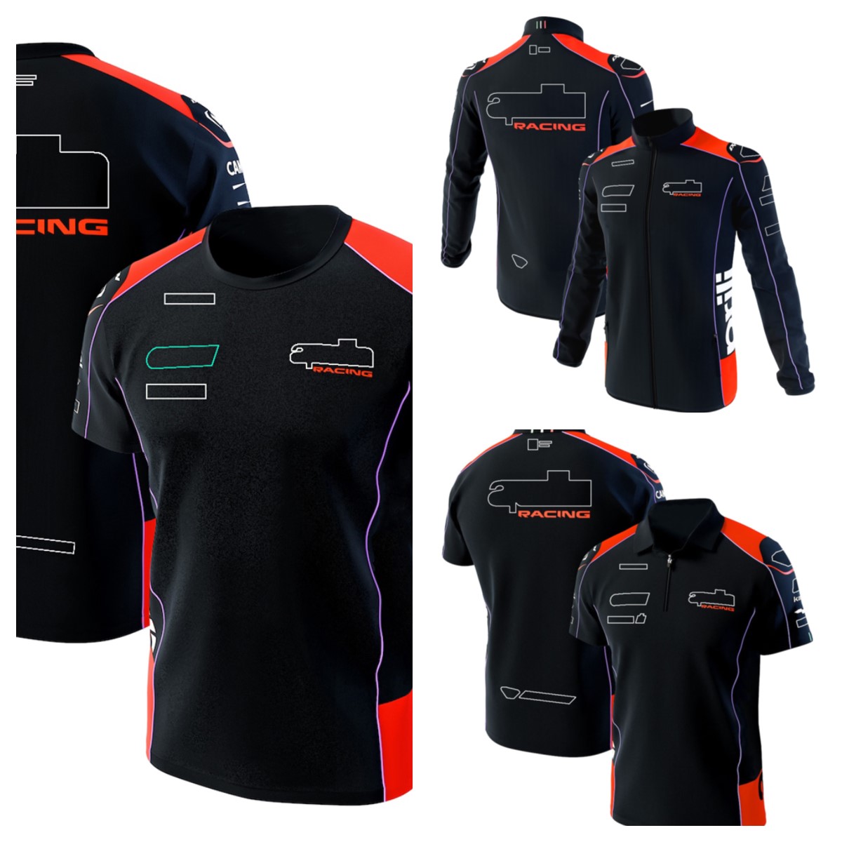 

2023 moto team racing suit short-sleeved round neck tee racing sports suit official with the same style can be customized