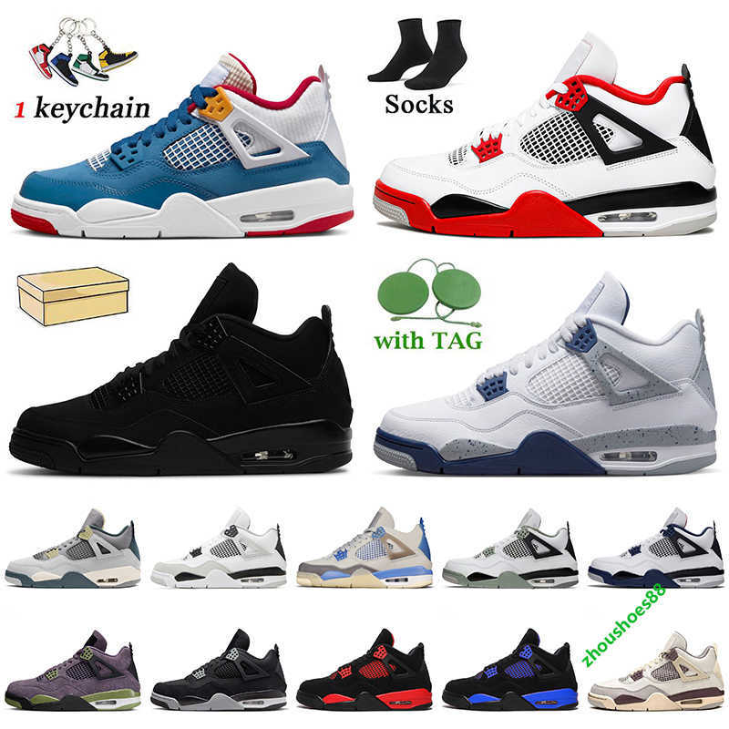 

With 2022 Box Women Mens Basketball Shoes 4s Messy Room Jumpman 4 Midnight Navy Seafoam Military Black Cat Fire Red Thunder White Oreo Sail Cactus Jack Trainer Sneaker, C25 2020 fire red 40 -47