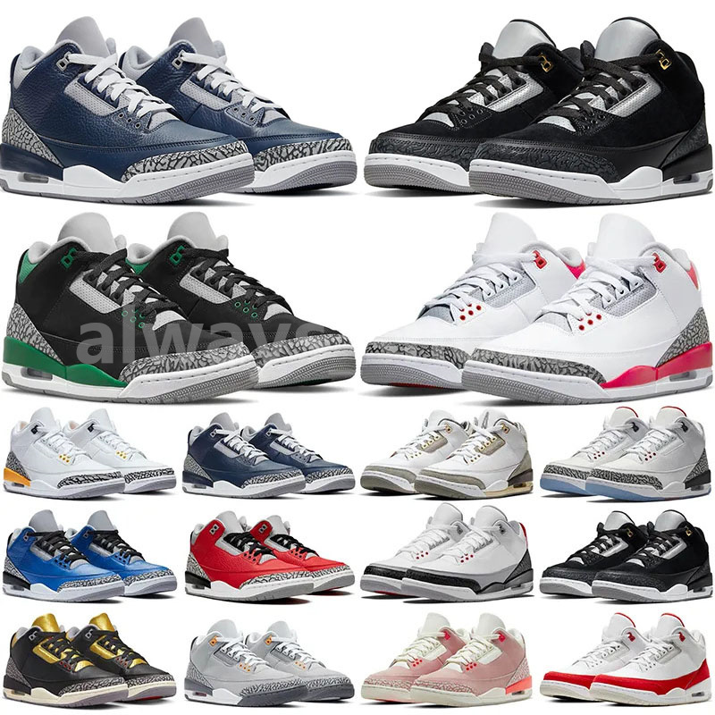 

men basketball shoes 3s jumpman 3 Cardinal Red Pine Green Racer Blue Cool Grey Georgetown Court Purple Laser Orange mens trainers outdoor sports sneakers A14, # 18