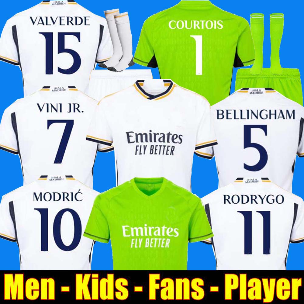 

23 24 FANS Player Soccer Jerseys RODRGO Camiseta Football Jerseys VINI JR CAMAVINGA TCHOUAMENI Football Shirt Kids Real Madrids Camiseta De Futbol Bellingham 2023, 23/24 home adult patch