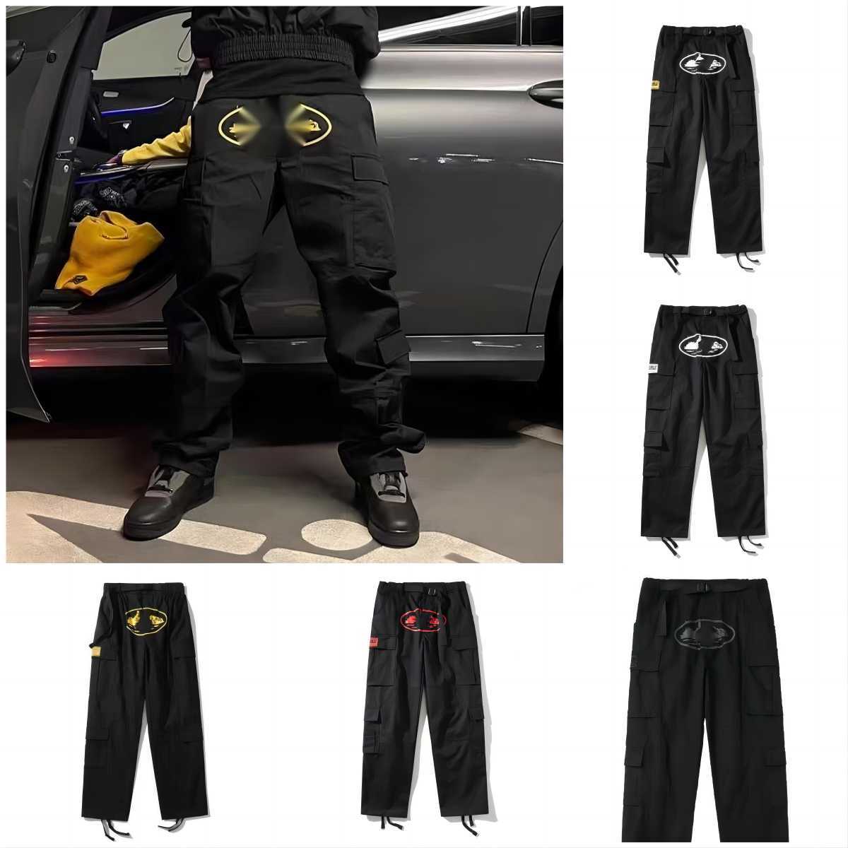 

2023 Men' Y2k Cargo Pants Corteizs Harajuku Hip Hop Print Multi Pocket Overalls Hip Hop Punk Rock Wide Leg high quality Pants Oversized Streetwear