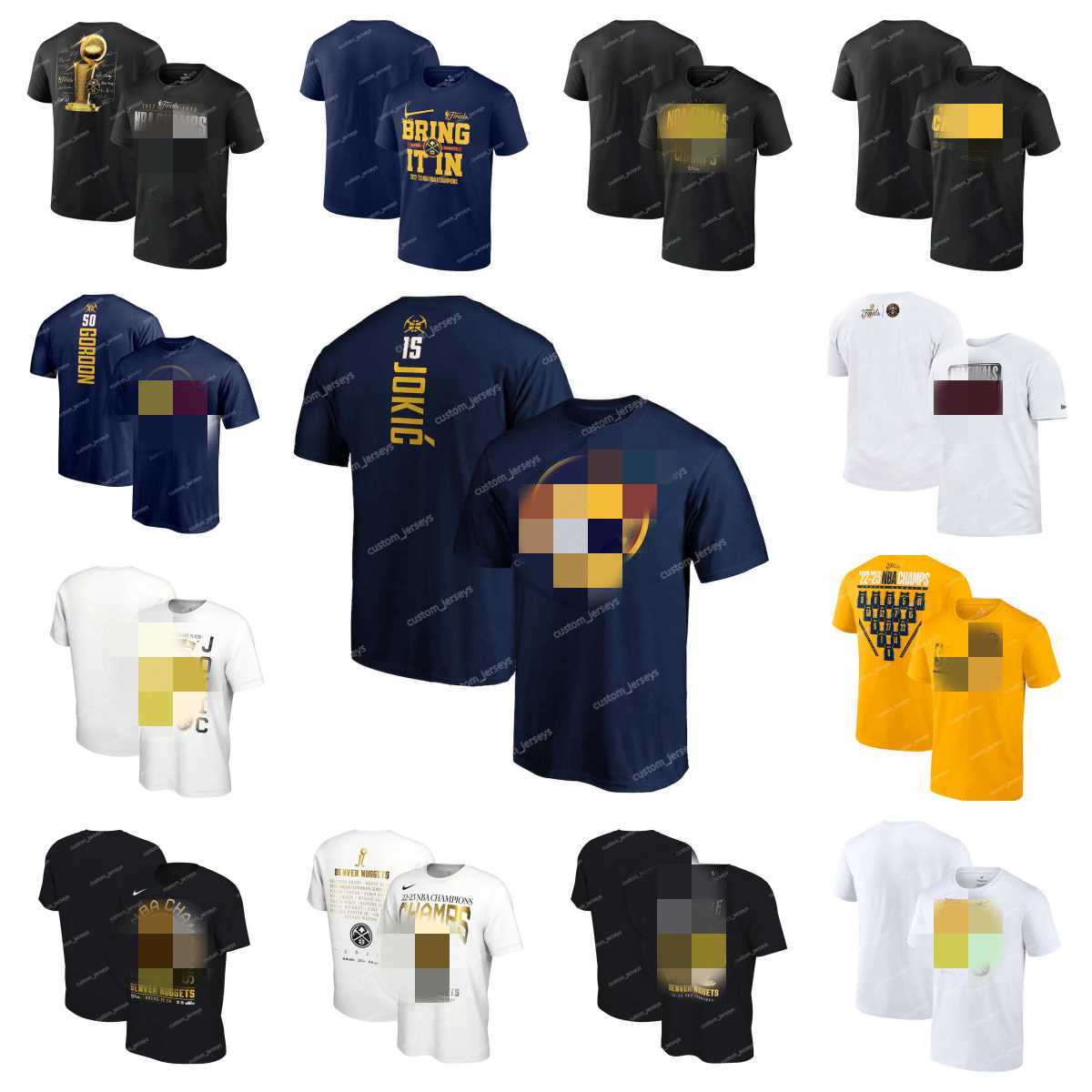 

Denver''Nuggets''Shirt 2023 Finals''NBA''Basketball Jerseys Black White Yellow Short Long Sleeve T-Shirt Top, #7