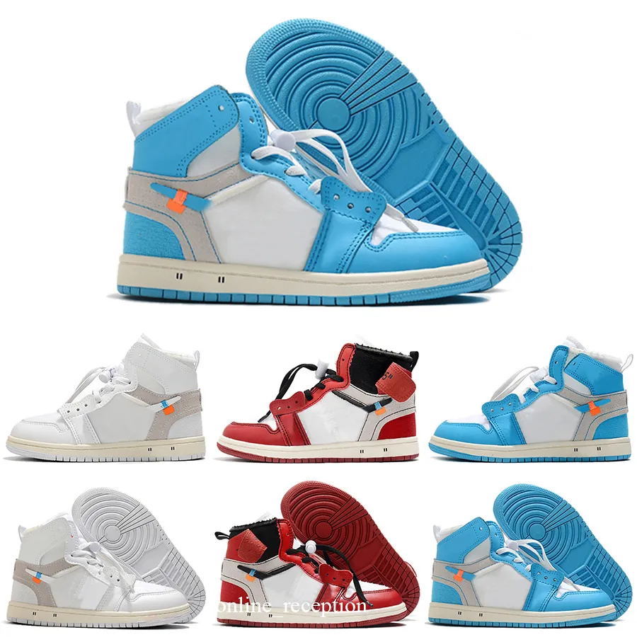 

2023 Air Children kids Shoes 1 Unc Homage To Home Royal Blue Big Kid Designer Boy Girl youth Basketball shoe, Color 1