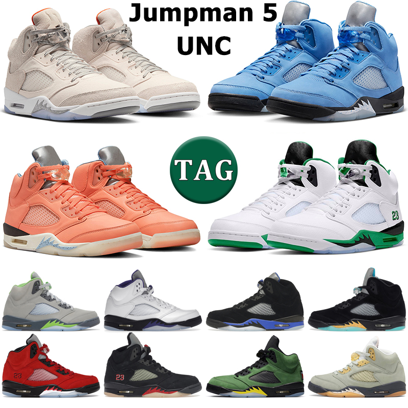 

Jumpman 5 men basketball shoes 5s Craft Light Orewood Brown UNC Racer University Blue Lucky Green Bean Crimson Bliss Aqua mens trainers outdoor sports sneakers, 25