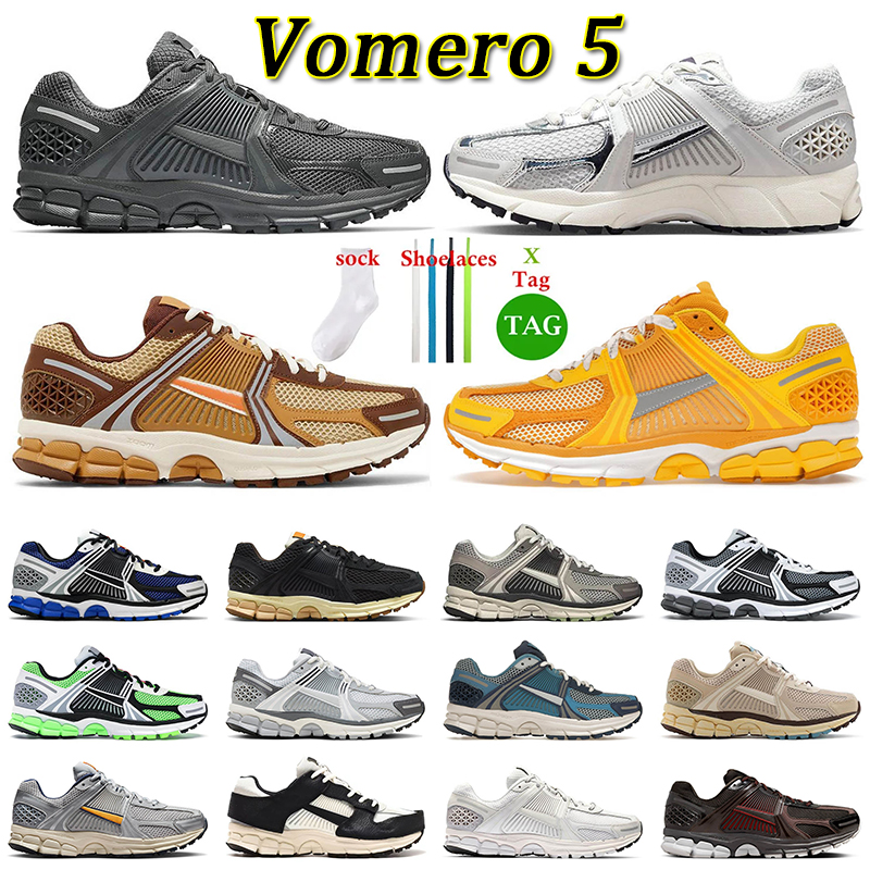 

zoom vomero 5 running shoes for mens trainers Photon Dust Metallic Silver Vast Grey Oatmeal Yellow Ochre Wheat Grass Anthracite air womens sports sneakers size us 11, White yellow 36-40
