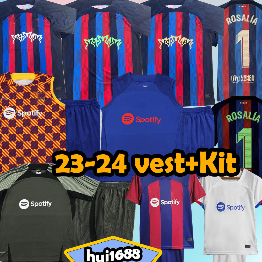 

23-24 Lewandowski Rosalia Motomami soccer jerseys Vest Sets 23 24 Limited Edition KESSIE Raphinha PEDRI FERRAN bArcElOnAs Camisetas Men kit kids Size Football shirt, Rosalia fonts