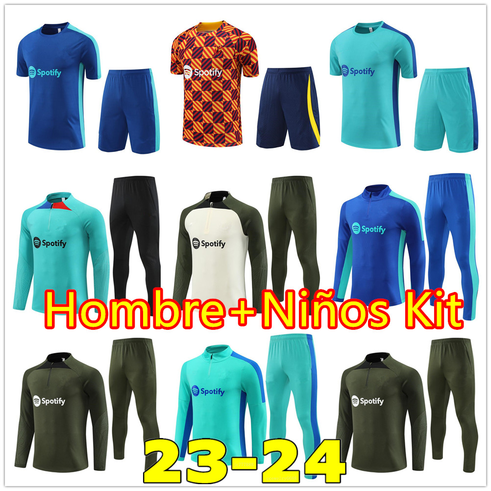 

ANSU FATI Camisetas de football TRACKSUIT kit 23/24 Barcelonas men and kids barca adult boys LEWANDOWSKI F. DE JONG TRAINING SUIT jacket chandal futbol survetement