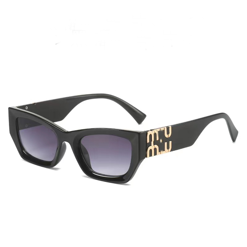 

Fashion designer miu sunglasses Men classic attitude Metal square frame Popular retro avant-garde outdoor uv 400 protection sunglasses