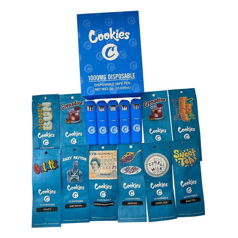 

Cookies Disposable Vape Pens 1.0Ml Ceramic Coil Pod empty 360Mah Rechargeable Battery With Packaging Box