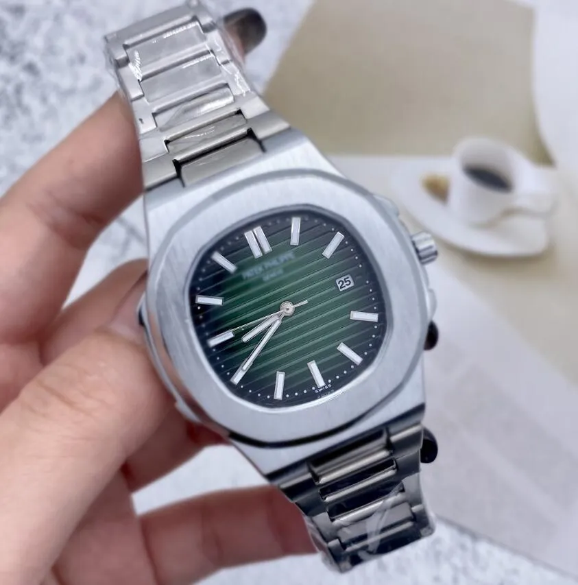 

Three stitches working Mens Quartz Nautilus wristwatches Luxury PP Watches calendar steel Strap and Fabric belt hamilt High Fashion Men's Patekity WATCH