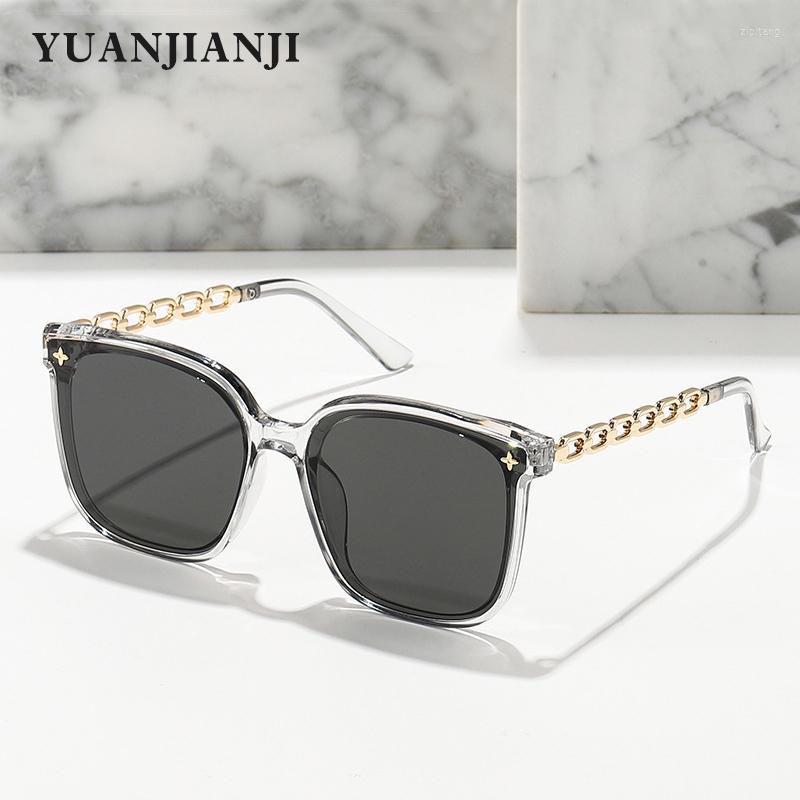 

Sunglasses Ins Gold Chain Frame Luxury Women Fashion Sun Glasses Ladies Anti-Glare Travel Trendy Shades Lunette Soleil Femme
