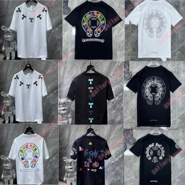 

Men's And Women's Classic T Shirt Heart Fashion Ch High Quality Brand Letter Sanskrit Cross Pattern Sweater T-shirts Designers Chromes Pullover Tops Cotton Tshirts 7fi, Add postage