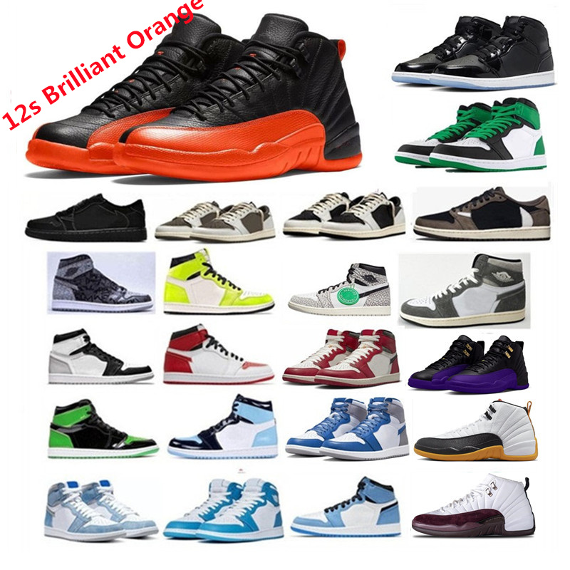 

With Box 12 Brilliant Orange Flight Dof Field Purple Mens Basketball Shoes Stealth Black Taxi 12s Hyper Royal University Blue 1 1s 11s 11 Space Jam unc Bred WMS Sneakers, Color no. 29