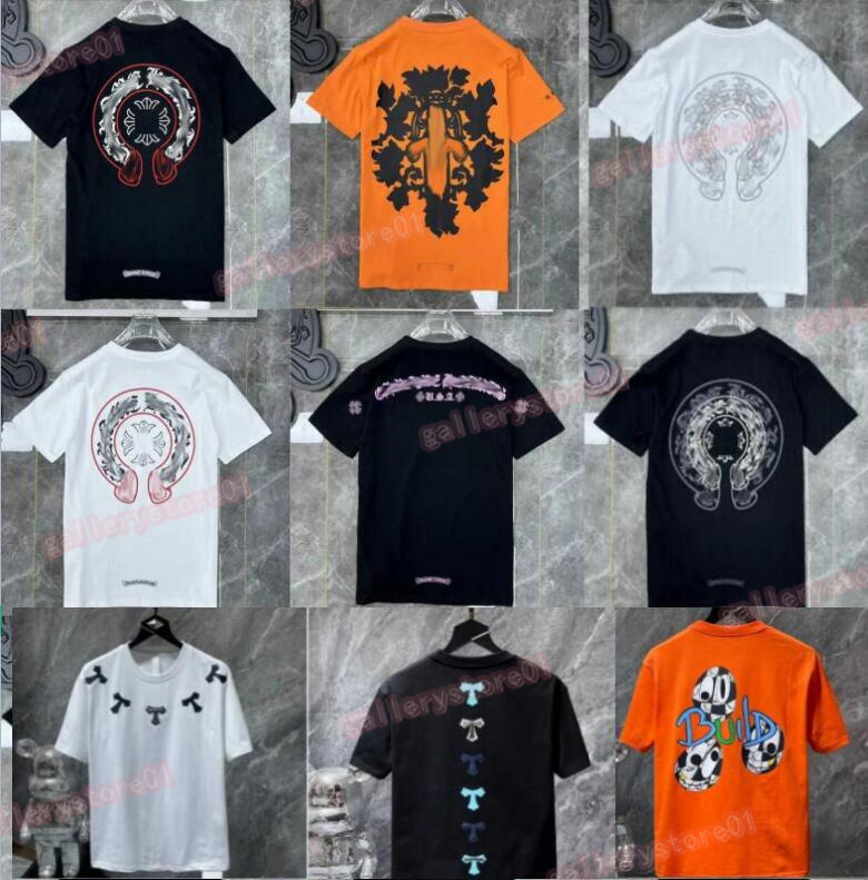 

2023Mens Classic t Shirt Heart Fashion Ch High Quality Brand Letter Sanskrit Cross Pattern Sweater T-shirts Designers Chromes Pullover Tops Cotton Tshirts 7sfI, Add postage