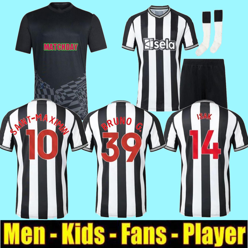 

S-4XL NewcastleS BRUNO G. 23  Soccer Jerseys WILSON ISAK NUFC home JOELINTON TRIPPIER 2023 2024 Football Shirt MAXIMIN top Men Kids sets ALMIRON WILSON Fans players, Matchday - men