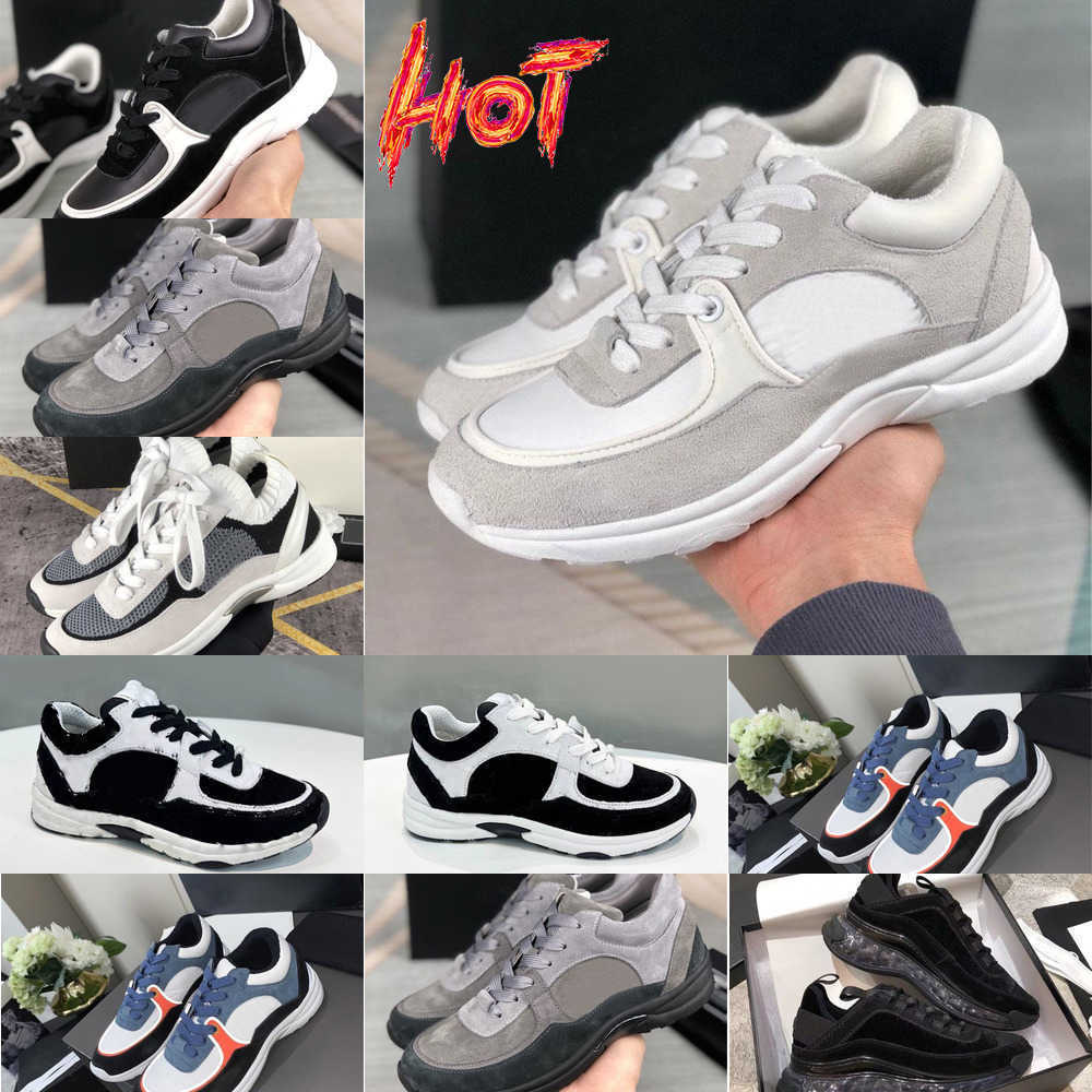 

Designer shoes sneakers luxury Calfskin Casual Shoes Reflective Suede Leather Trainers Channel Mens and Womans Outdoor Gym Running Baskeball Shoe, #19