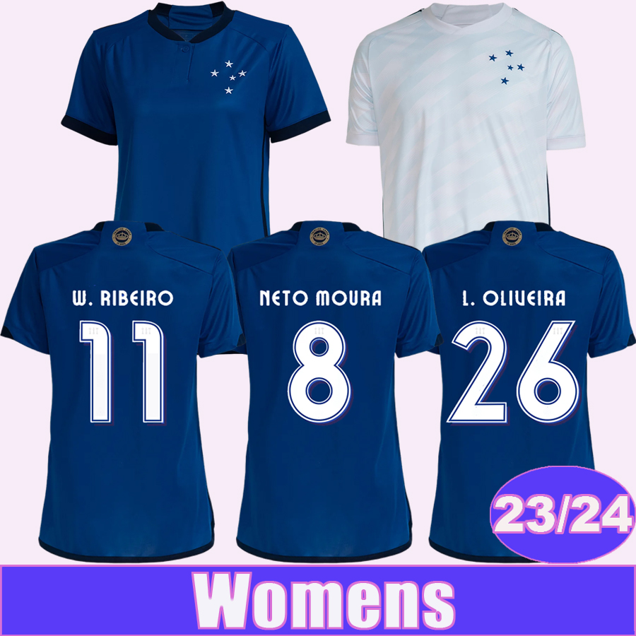 

2023 24 Cruzeiro WILLIAM Womens Soccer Jerseys MACHADO W.RIBEIRO .VITAL Home Away Short Sleeves Football Shirts, Nv13899 23 24 home brasileir. seri. a