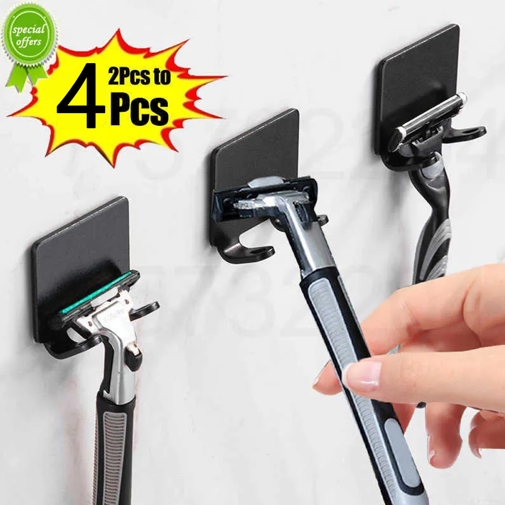 

New Shaving Razor Holder multi-function Men Shaving Shaver Storage Hook Wall Shelf Razor Rack Bathroom Kitchen Accessories Hooks
