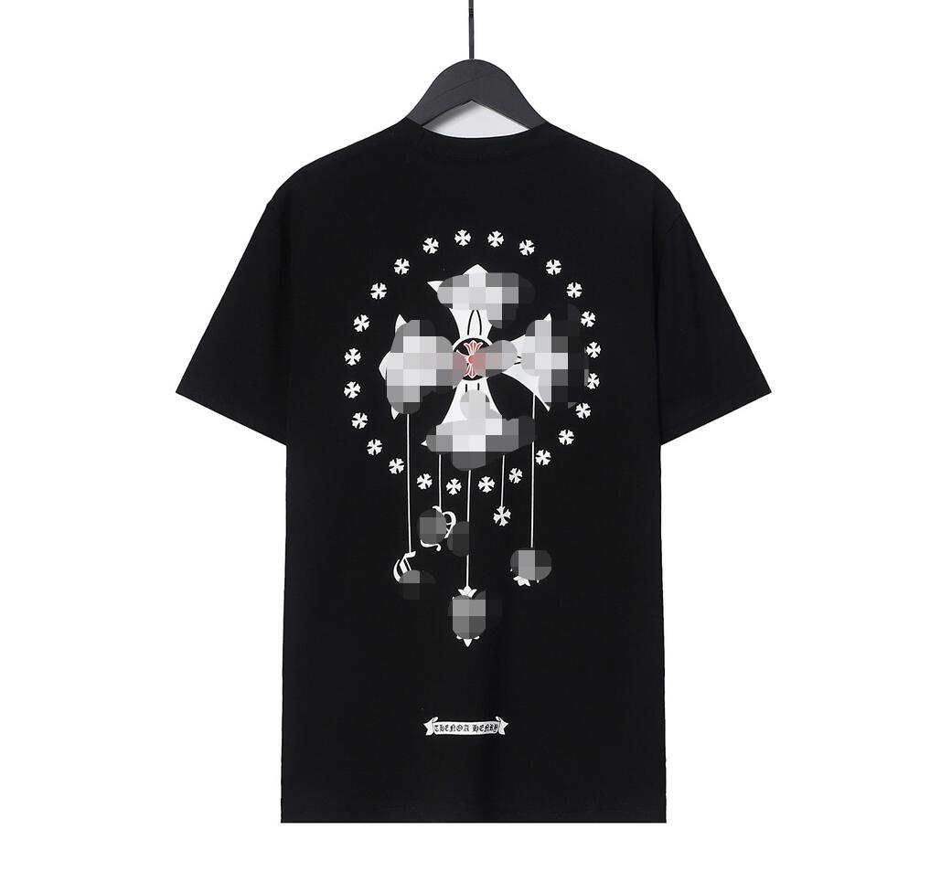 

2023Mens Classic t Shirt Heart Fashion Ch High Quality Brand Letter Sanskrit Cross Pattern Sweater T-shirts Designers Chromes Pullover Tops Cotton Tshirts 1sfi, Q1111