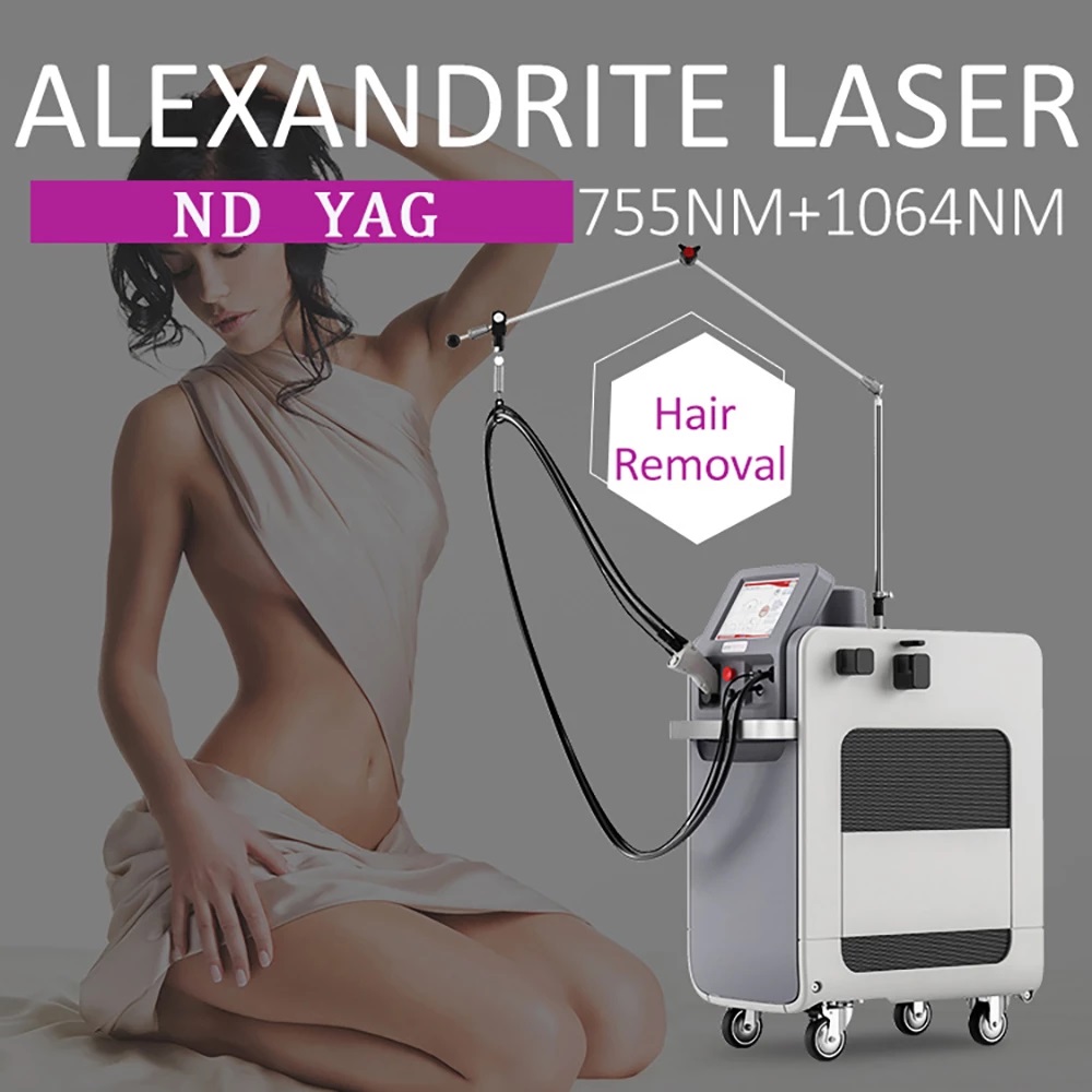 

Alexandrite Laser Hair Removal Machine 755nm 1064nm Yag Laser Nail Acne Treatment Tattoo Removal Laser Beauty Equipment