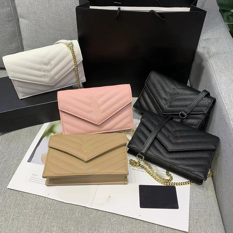 

Designer Shoulder Bag fashion women Cross Body bag Chain Bag shoulder bag Handbag Wallet Famous womens messenger bag gift Leather Wallet New, White