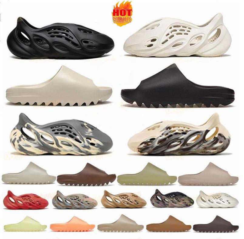 

Men Women foam runner slippers Fashion Slide Slippers Sandals Shoes Designer Casual shoes Triple Black White Red Resin Bone Desert Sand Lightweight and comfortable, #10