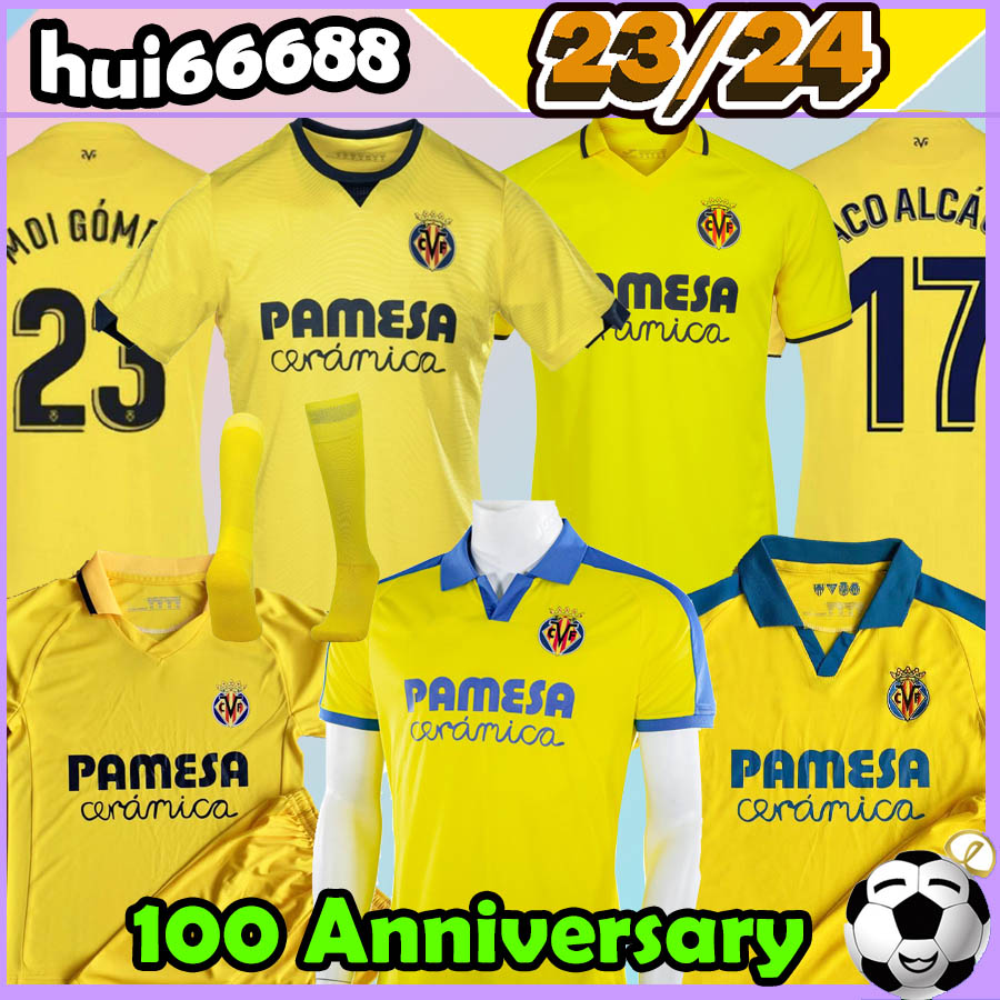 

22/23 Villarreal CF 100th Soccer Jerseys anniversary fans kit R.ALBIOL PAU 2023 CAPOUE GERARD FOYTH PACO ALCACER IBORRA CHUKWUEZE men 100th kids Football Shirts, 23-24home