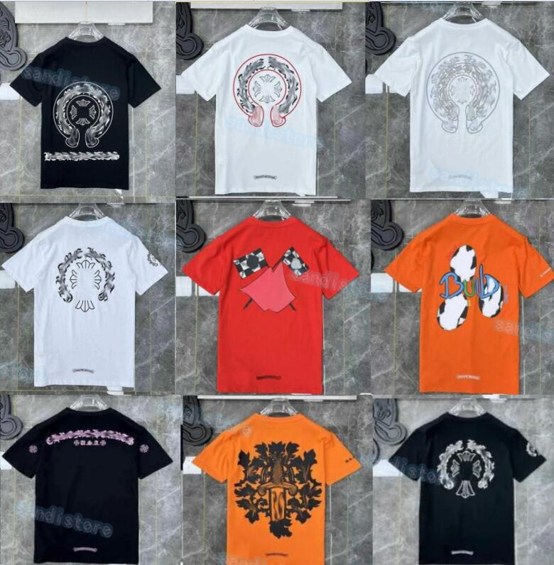 

2023Mens Classic t Shirt Heart Fashion Ch High Quality Brand Letter Sanskrit Cross Pattern Sweater T-shirts Designers Chromes Pullover Tops Cotton Tshirts 7fs, Cu11