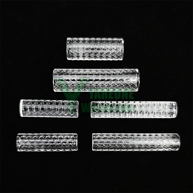 

Checkerboard Engraved Quartz Pillars 6mmOD 8mmOD 20mm 30mm Length Solid Hollow Quartz Inserts for Terp Slurper Control Tower Blender Bangers YAREONE Wholesale